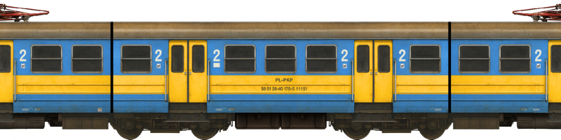 EN57 "Niebieski z żółtym pasem"