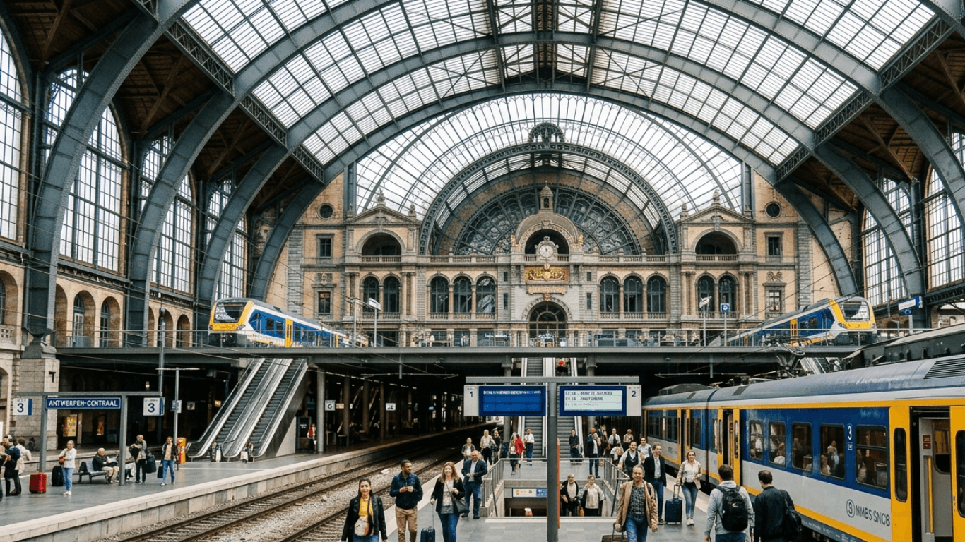 Antwerpen Centraal w Belgii – jeden z najpiękniejszych dworców kolejowych w Europie